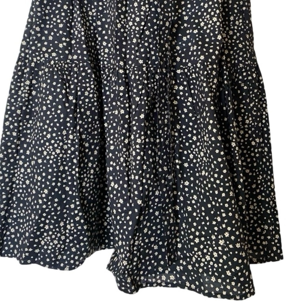 Levi's NEW Bailey Cotton Midi Dress Black & White Floral Women’s Size Large - Picture 7 of 8